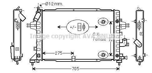 AVA QUALITY COOLING Radiaator,mootorijahutus OL2467